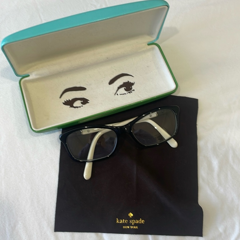 Kate spade eyeglasses with cleaner and case included